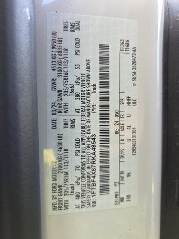 2024 Ford Transit Cargo Van 148" Hi Roof