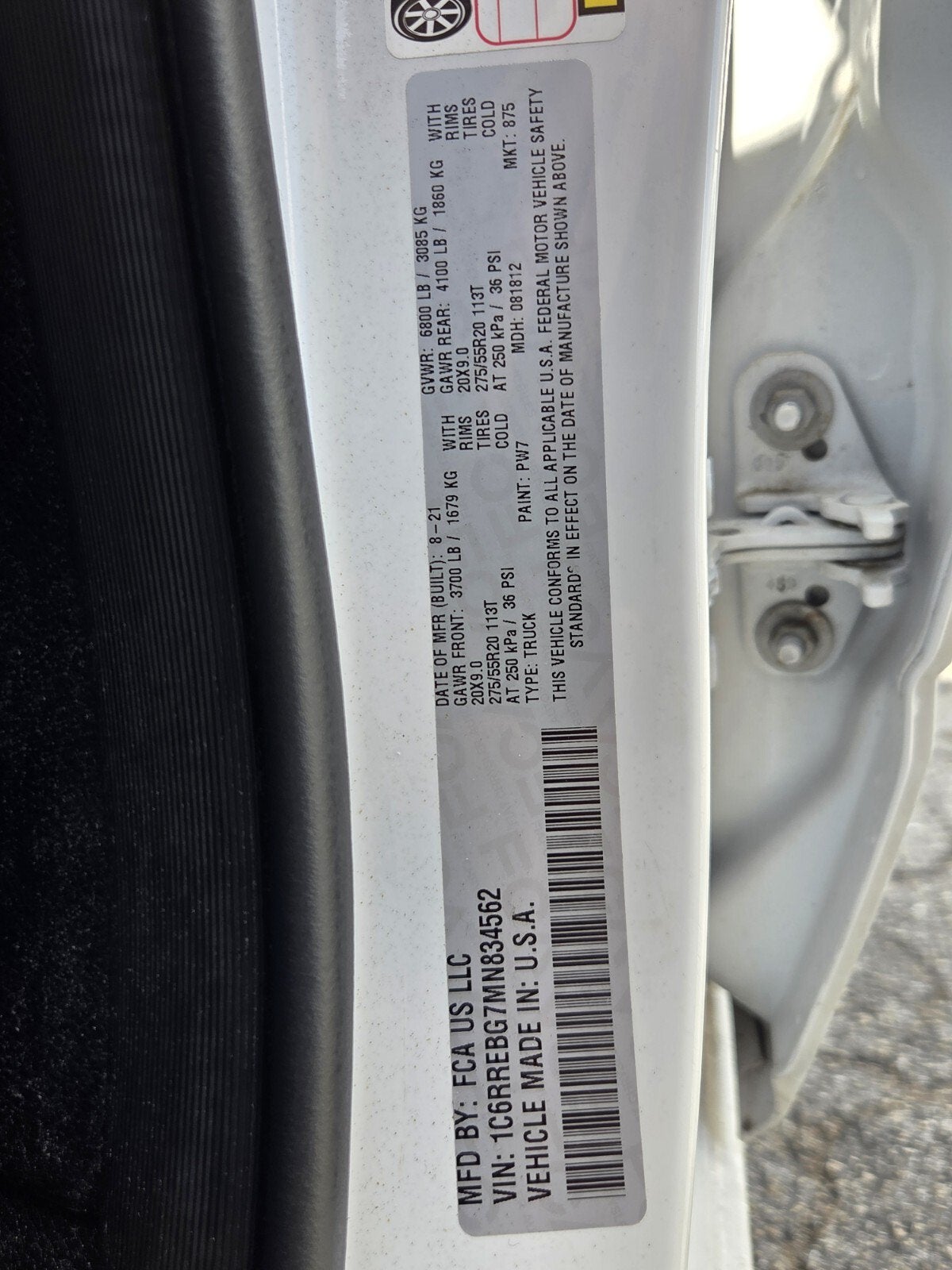 2021 RAM 1500 Big Horn Quad Cab 4x2 6'4" Box