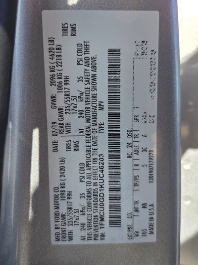 2019 Ford Escape SE