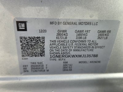 2021 Chevrolet Traverse LT Cloth