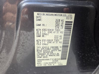 2019 Nissan Frontier SL