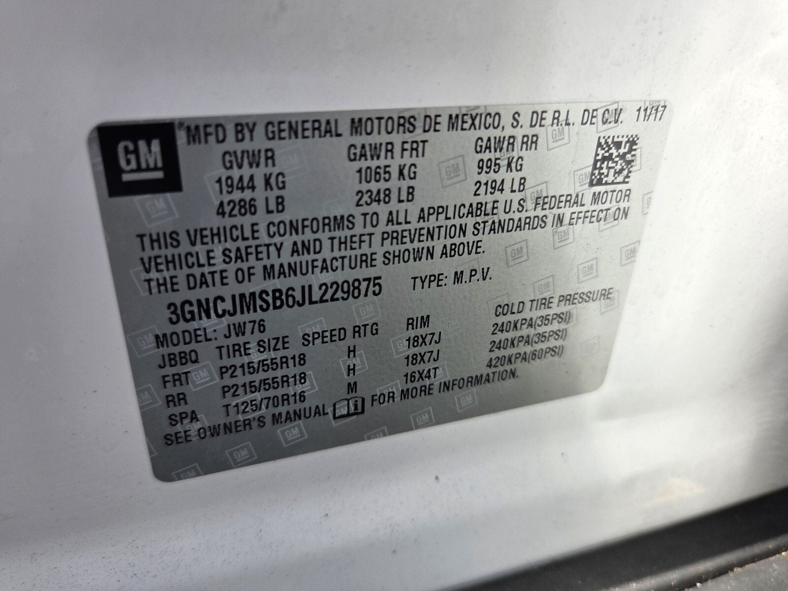 2018 Chevrolet Trax Premier